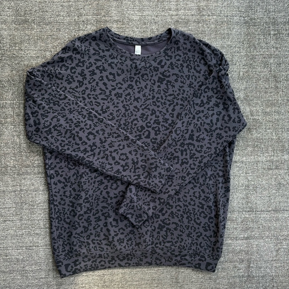 Athleta grey leopard sweatshirt